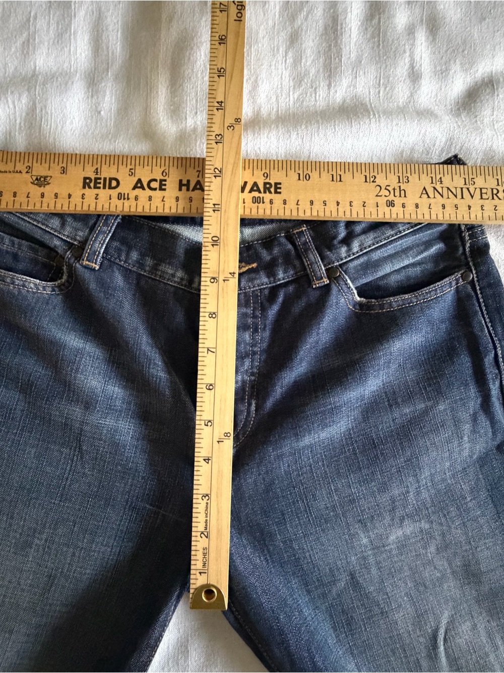 Vtg London Jeans Womens 6 30x32 Medium Wash Mid Rise Straight Distressed Denim - Picture 6 of 12